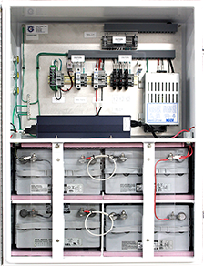 Gulf Coast TMC PS225 4-Batter Power System with 120vAC Battery Charger and Push-To-Reset DC Breakers